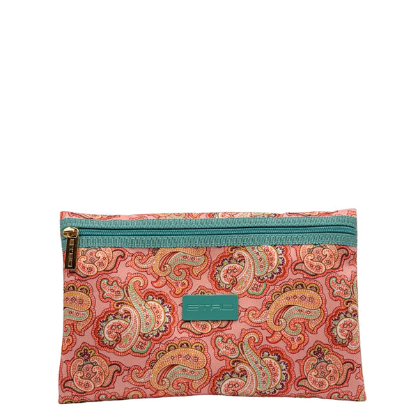 Etro Toilettas Paisley Pink Envelope Small Zipper