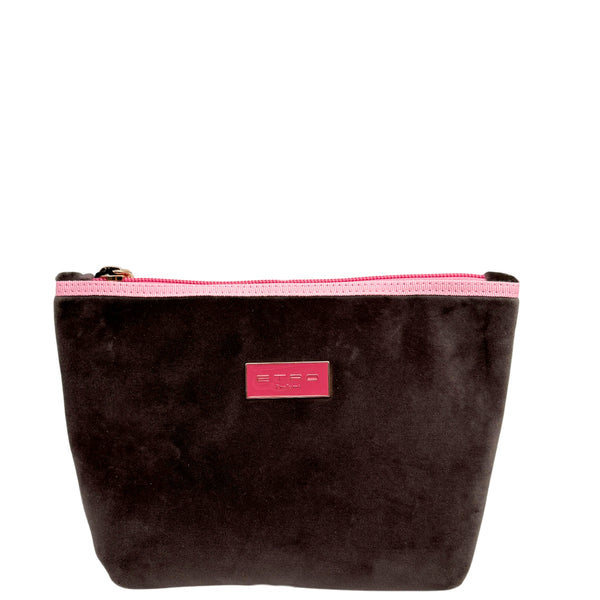 Etro Toilettas Velour Brown Medium 9
