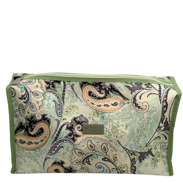 Etro Kulturbeutel Grün Groß 1