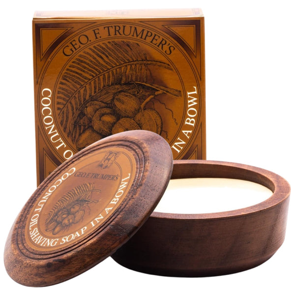 Coconut Oil Shaving Soap Wooden Bowl