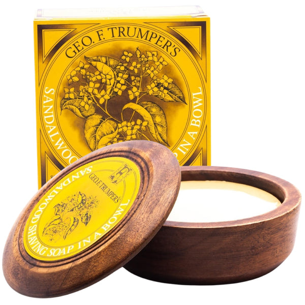 Sandalwood Shaving Soap Wooden Bowl