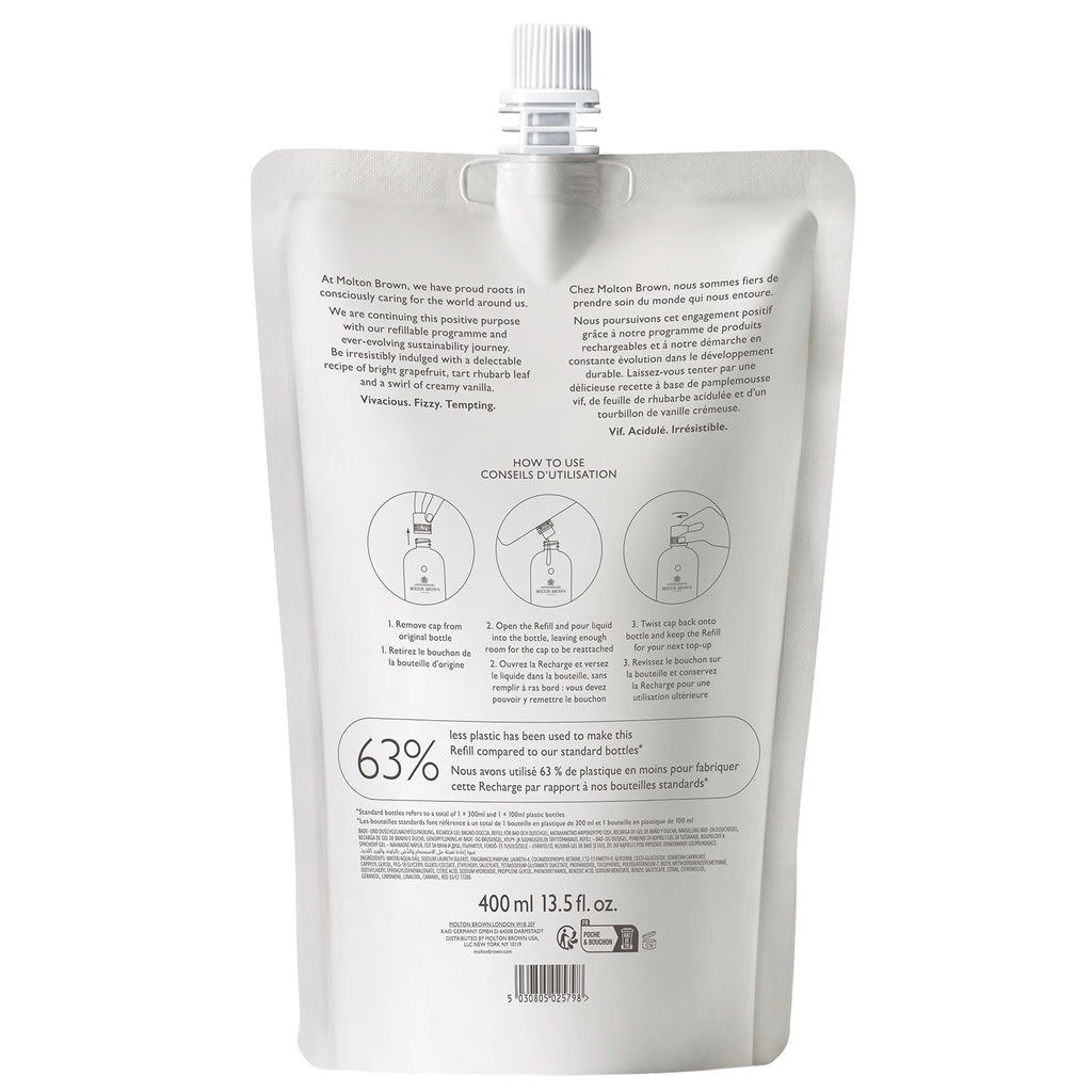 Molton Brown - Delicious Rhubarb & Rose - Bath & Shower Gel Refill